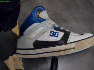 4 cumshots on used DC Spartan shoes from a young friend
