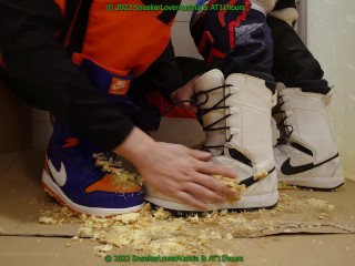 crushing cake with nike vapen snowboard boots and mxgear, jerking off (preview)